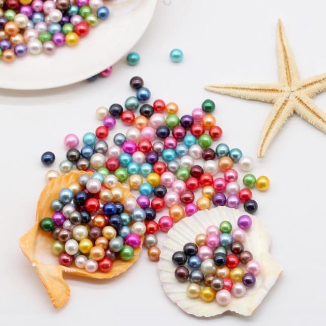 Koraliki Big Monster Oyster - 2021 nowość! Kolorowe okrągłe perły wewnątrz - 50/100 sztuk - Wianko - 4