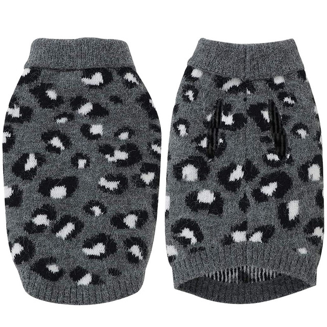 Sweter Leopard Cat dla małych psów - ciepłe i wygodne ubranie zimowe dla Twojego szczeniaka - Wianko - 5