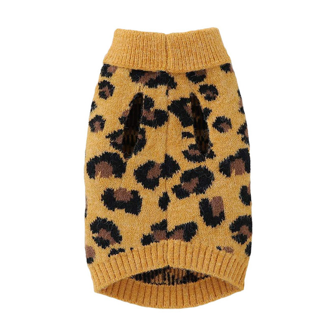 Sweter Leopard Cat dla małych psów - ciepłe i wygodne ubranie zimowe dla Twojego szczeniaka - Wianko - 10