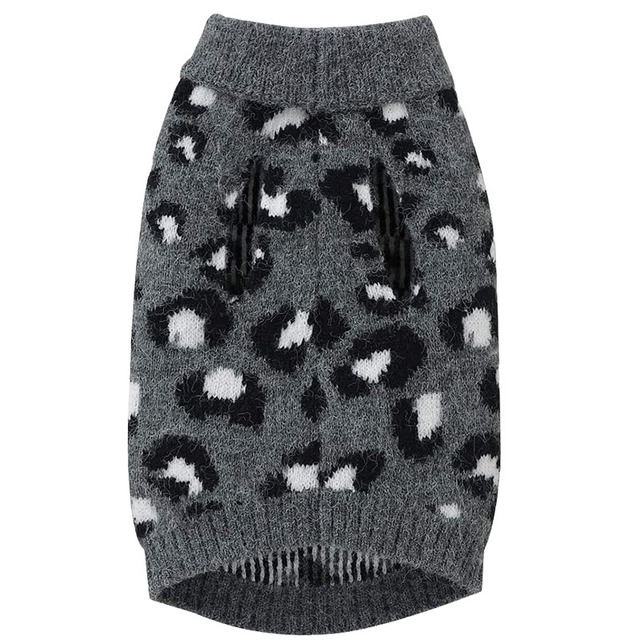 Sweter Leopard Cat dla małych psów - ciepłe i wygodne ubranie zimowe dla Twojego szczeniaka - Wianko - 7
