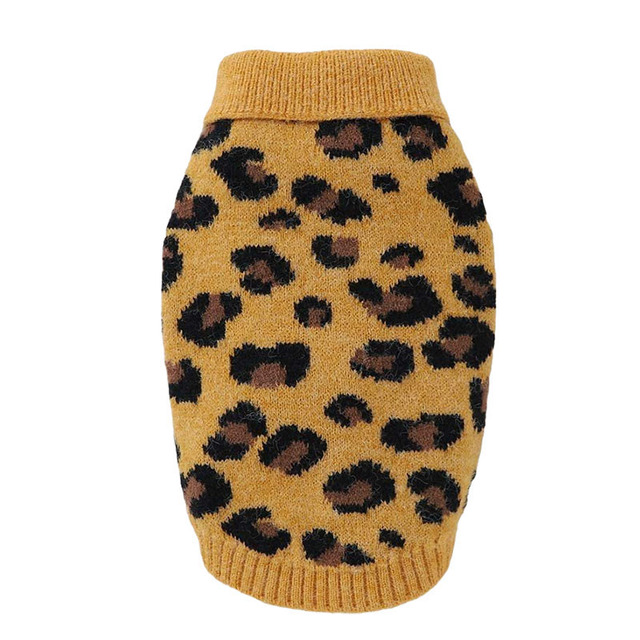 Sweter Leopard Cat dla małych psów - ciepłe i wygodne ubranie zimowe dla Twojego szczeniaka - Wianko - 9