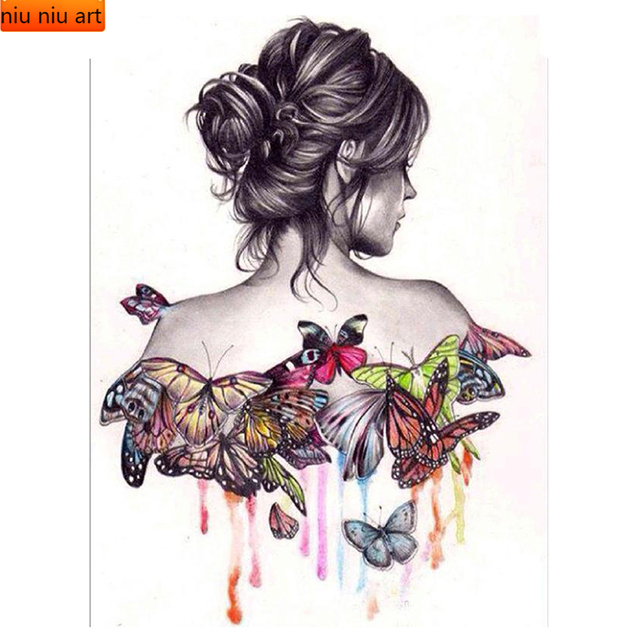 Diamentowy obraz 5D zwierząt - kolorowa mozaika haftu krzyżykowego z motylowymi kwiatami dla wystrój domu - Wianko - 1
