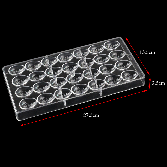 Foremka poliwęglanowa 3D w kształcie jajka z narzędziem do skrobania ze stali nierdzewnej, idealna do tworzenia czekoladek i ciast PC Food Grade - Wianko - 2