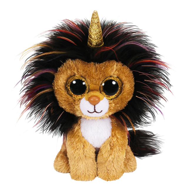 Pluszowy jednorożec Ty Boos lew, duże oczy, miękka i kawaii  lalka dla dzieci, prezent urodzinowy i dekoracja pokoju - Wianko - 6