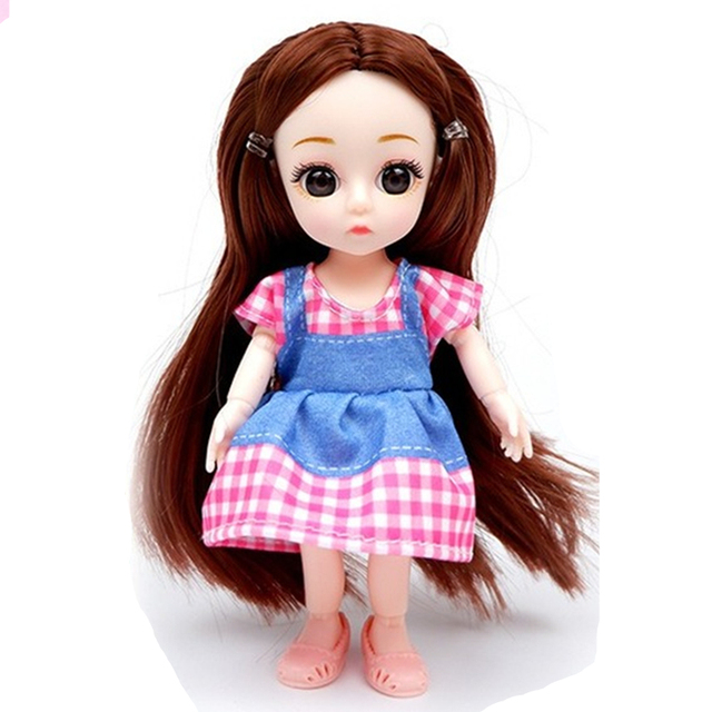 Nowa lalka dla dzieci BJD Cute Boy Girl Doll 1/12 z ubraniami - 16cm - Wianko - 17