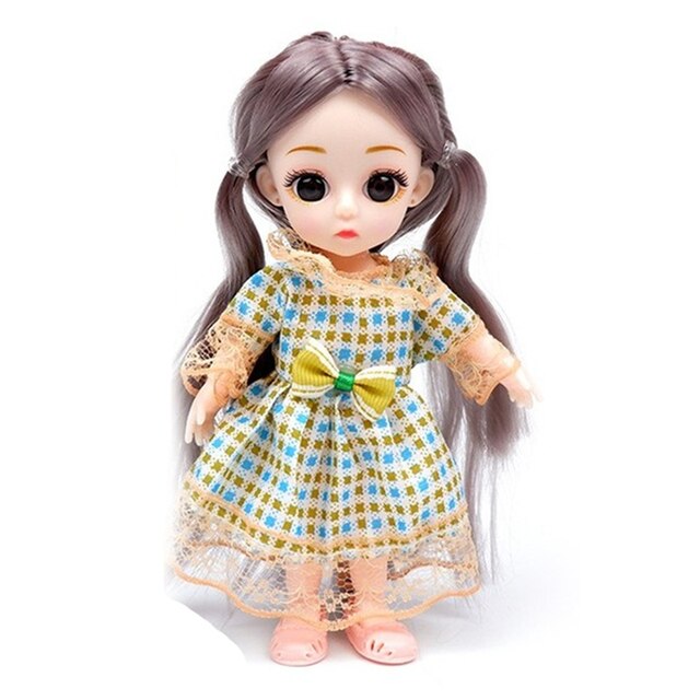 Nowa lalka dla dzieci BJD Cute Boy Girl Doll 1/12 z ubraniami - 16cm - Wianko - 14