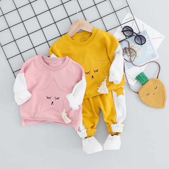 Zestaw ubrań dla niemowląt: koszula, spodnie, garnitur, bluza z kapturem, T-shirt - chłopcy, dziewczęta, wiosna, jesień - Wianko - 4