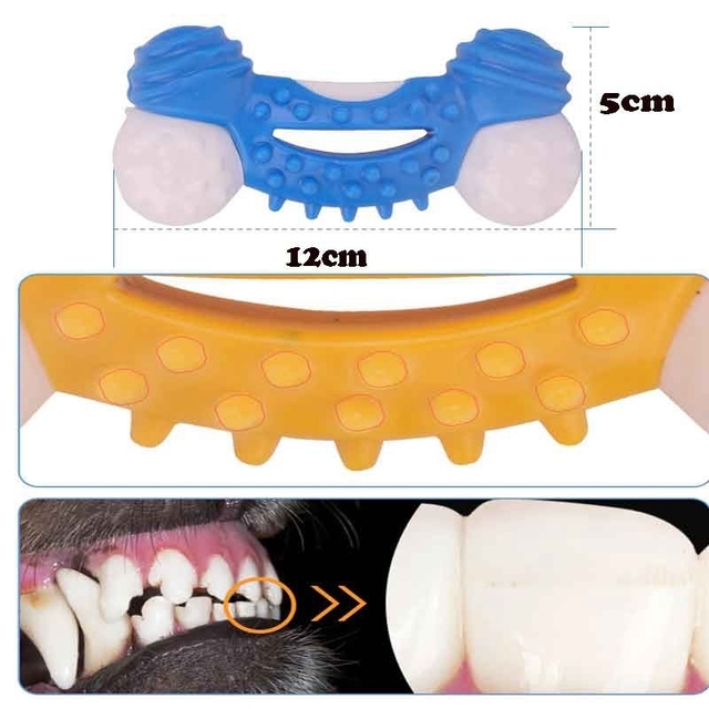 Zabawka dla psa do czyszczenia zębów - buldog francuski, gryzak z funkcją szczoteczki do zębów, odporna na ugryzienia, dla dużych psów [Drop Shipping] - Wianko - 3