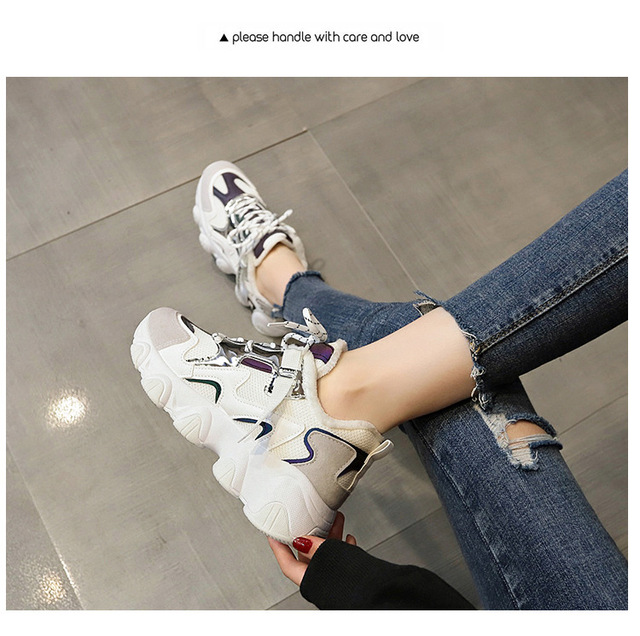 Nowe damskie buty z gumową podeszwą zimowe, koreańskie - ciepłe, oddychające, pluszowe, antypoślizgowe - czarne, beżowe, różowe, białe - grube i wulkanizowane - Wianko - 19