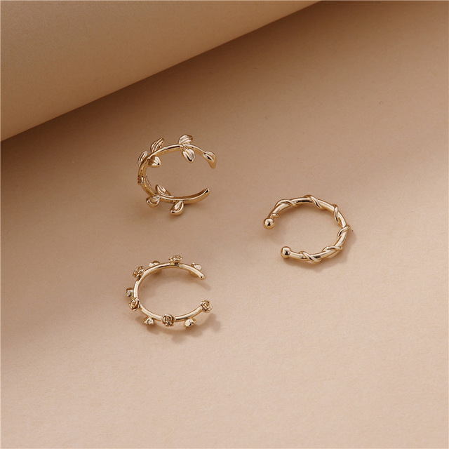 Zestaw 5 par okrągłych kolczyków miedzianych z długim łańcuchem i małymi kryształami 2021 - Wianko - 16