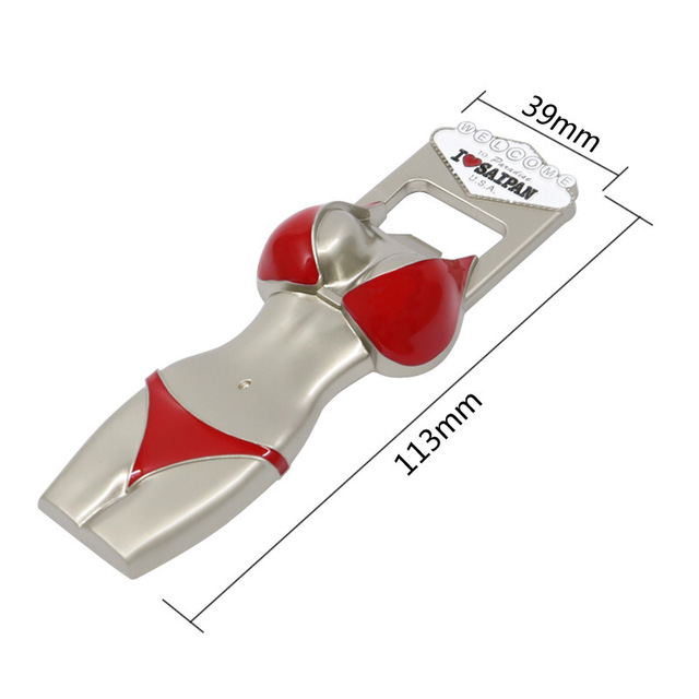Otwieracz kuchenny - kreatywność w jednej sztuce: unikalny otwieracz butelkowy w kształcie bikini do piwa, magnes na lodówkę, także idealny do otwierania wina i napojów gazowanych - Wianko - 3