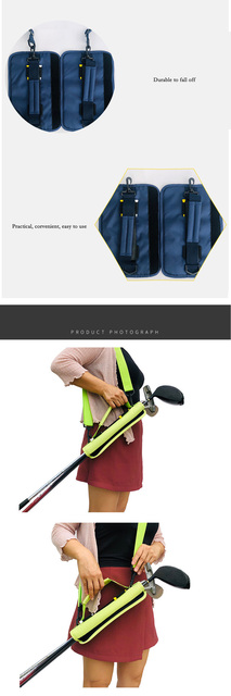 Nowa przenośna torba Mini Golf Club z uchwytem i paskiem na ramię, torba podróżna, przeznaczona dla graczy golfa - YIXIAO - Wianko - 3