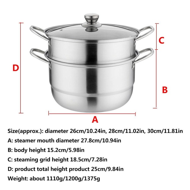 Garnki do zupy: Dwuwarstwowy garnek parowy ze stali nierdzewnej i kuchenka nieprzywierająca Ramen 2-w-1 - Wianko - 15