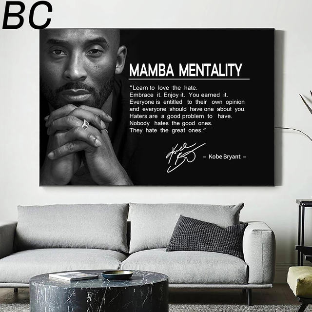 Kobe Bryant - słynna gwiazda koszykówki - plakat MBA sala pamięci - dekoracyjne czarno-białe płótno - Wianko - 6