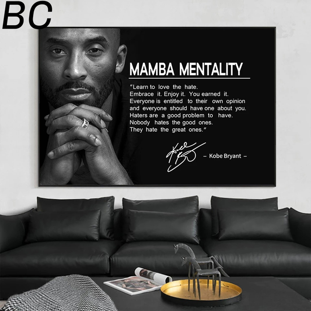 Kobe Bryant - słynna gwiazda koszykówki - plakat MBA sala pamięci - dekoracyjne czarno-białe płótno - Wianko - 4