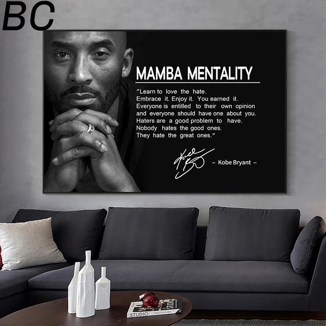 Kobe Bryant - słynna gwiazda koszykówki - plakat MBA sala pamięci - dekoracyjne czarno-białe płótno - Wianko - 2