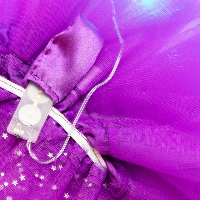Letnie zestawy ubrań dla dziewczynek 2021: LED-owe T-shirt, sukienka i szpilka (3 sztuki) - Wianko - 2