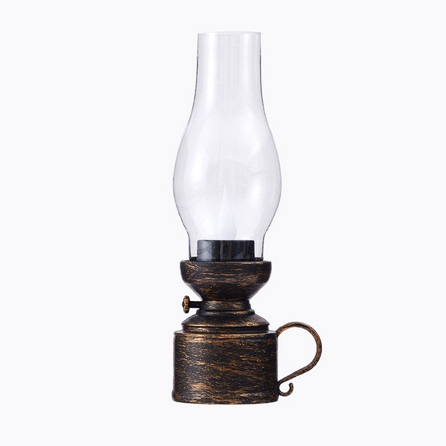 Świecznik w stylu retro z kreatywną żywiczną lampą naftową - rekwizyt rękodzieło z wykwintną szafką pulpitu z tworzywa sztucznego do dekoracji - Wianko - 4