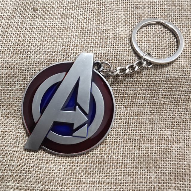 Brelok Avengers Logo z biżuterią Disney Marvel — metalowy wisiorek do kluczyków samochodowych i plecaka - Wianko - 2
