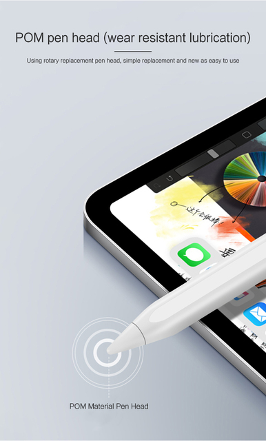 Rysik do iPada Pro 11 3rd gen. / 12.9 5th gen. i iPada 10.2 9th gen. / 8th gen. 2021, Mini 6, Air 4, z odrzuceniem dłoni i funkcją Touch Pen - Wianko - 3