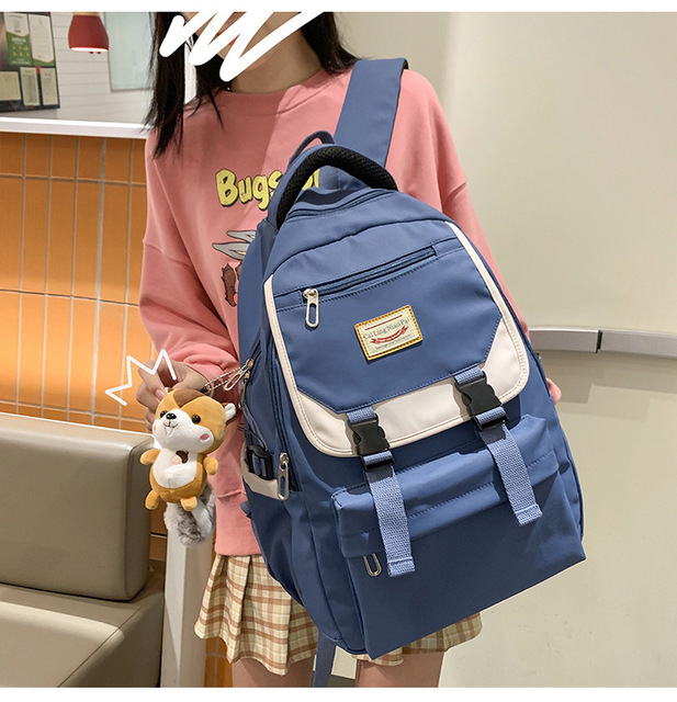 Wysokiej jakości plecak dla kobiet i dziewcząt Preppy o dużej pojemności, modny plecak na laptopa i torba podróżna Unisex - Wianko - 7