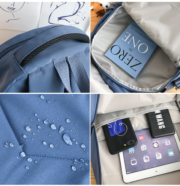 Wysokiej jakości plecak dla kobiet i dziewcząt Preppy o dużej pojemności, modny plecak na laptopa i torba podróżna Unisex - Wianko - 23