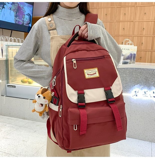 Wysokiej jakości plecak dla kobiet i dziewcząt Preppy o dużej pojemności, modny plecak na laptopa i torba podróżna Unisex - Wianko - 14