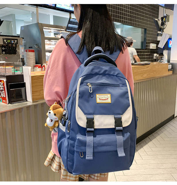 Wysokiej jakości plecak dla kobiet i dziewcząt Preppy o dużej pojemności, modny plecak na laptopa i torba podróżna Unisex - Wianko - 5
