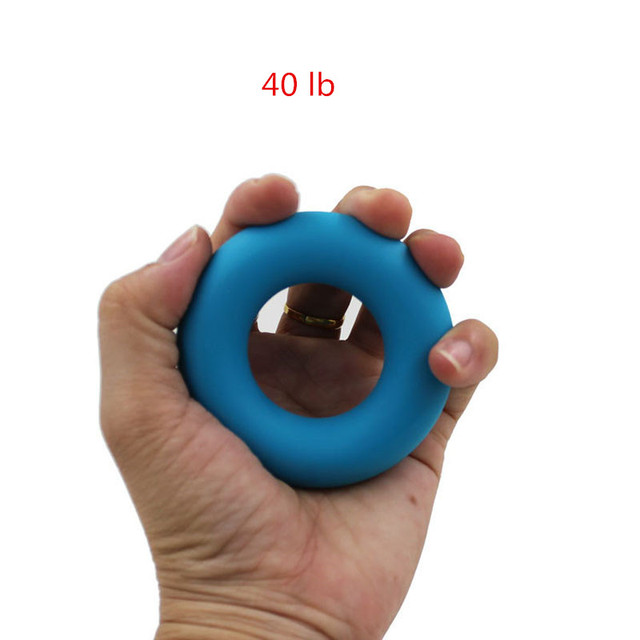Uchwyt Mini ręcznie chwytania pierścień O kształt, palec moc szkolenia, silikon, koło, 30-50lb, 7cm - Wianko - 2