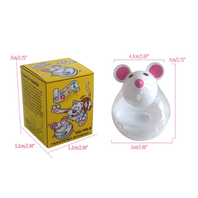 Podajnik interaktywny dla kotów - edukacyjna zabawka w kształcie myszy z wyciekającą żywnością - Wianko - 19