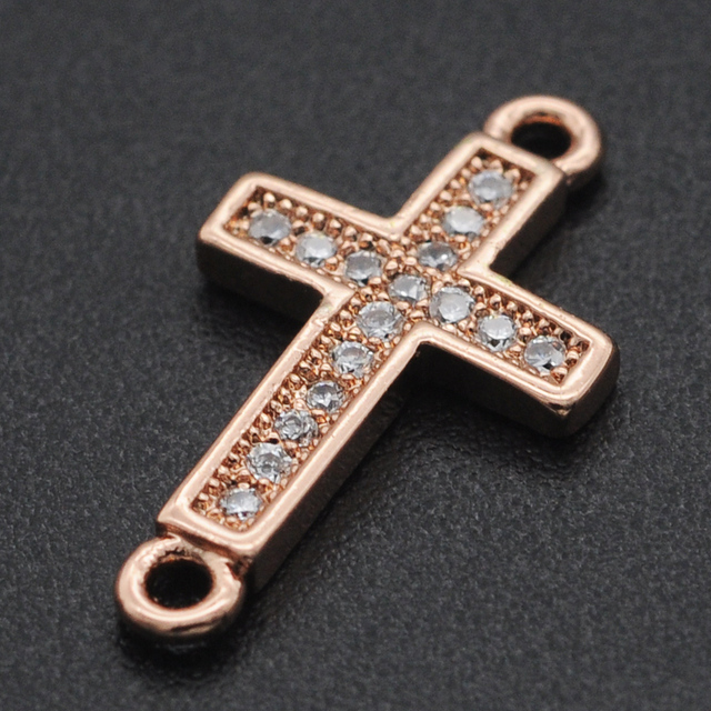 Cyrkonia DIY 18x10mm - złącze krzyża, biżuteria hurtowniowa - Wianko - 6