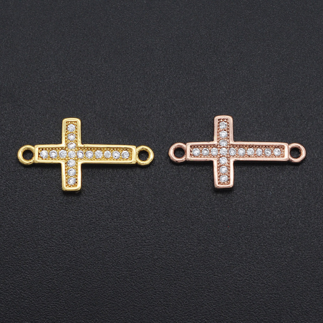 Cyrkonia DIY 18x10mm - złącze krzyża, biżuteria hurtowniowa - Wianko - 1