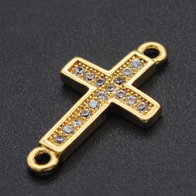 Cyrkonia DIY 18x10mm - złącze krzyża, biżuteria hurtowniowa - Wianko - 3