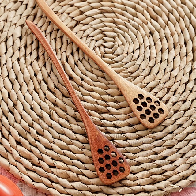 Naturalnie drewniana łyżka koreańskiego stylu z długim rączkiem do akcesoriów kuchennych - Wianko - 4