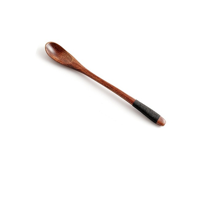 Naturalnie drewniana łyżka koreańskiego stylu z długim rączkiem do akcesoriów kuchennych - Wianko - 8