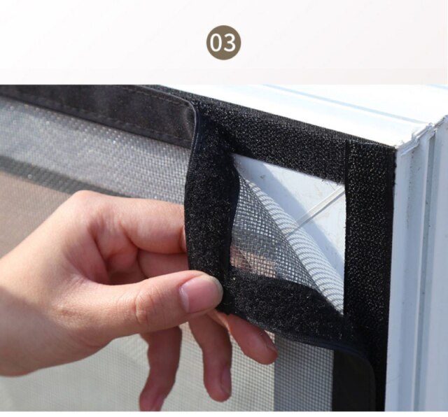 Okno z moskitierą nano DIY do montażu na oknie - ochrona przed komarami i muchami - Wianko - 5