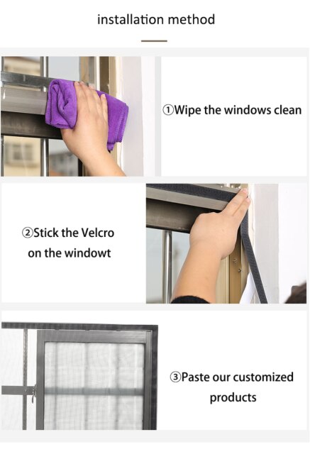 Okno z moskitierą nano DIY do montażu na oknie - ochrona przed komarami i muchami - Wianko - 14