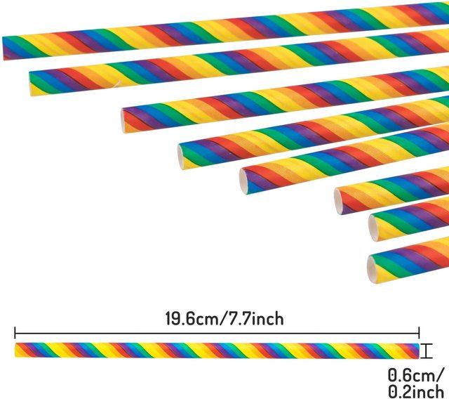 Słomki papierowe do dekoracji weselnych, urodzinowych, eventowych, bożonarodzeniowych i baby shower w kreatywnych kolorach mieszanych - Wianko - 10