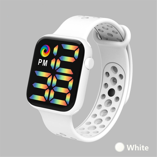Zegarek męski cyfrowy LED z gumowym paskiem w stylu sportowym - Wianko - 2