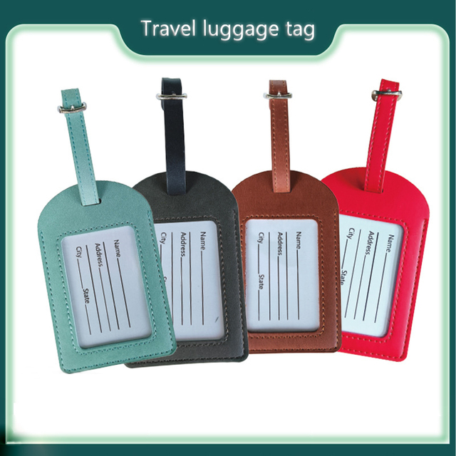 Etykieta do bagażu skórzana jednokolorowa z karty adresowej - wygodne oznaczenie walizki i torebki podczas podróży - Wianko - 22