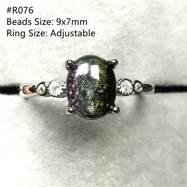 Pierścień biżuteryjny z naturalnym turmalinem kwarcowym dla kobiet i mężczyzn - eleganckie bogactwo i uzdrowienie - Wianko - 25