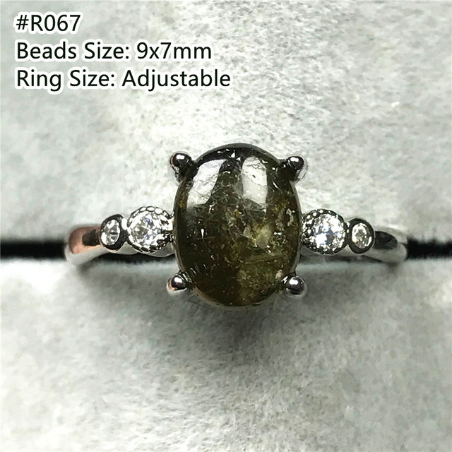 Pierścień biżuteryjny z naturalnym turmalinem kwarcowym dla kobiet i mężczyzn - eleganckie bogactwo i uzdrowienie - Wianko - 33
