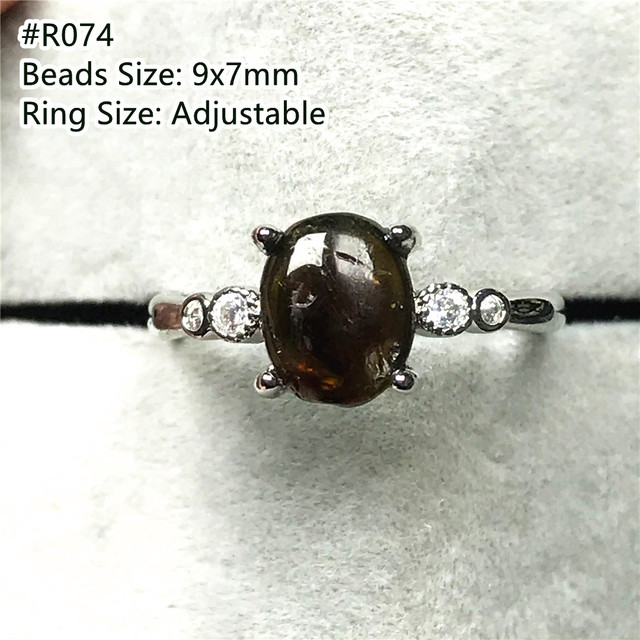 Pierścień biżuteryjny z naturalnym turmalinem kwarcowym dla kobiet i mężczyzn - eleganckie bogactwo i uzdrowienie - Wianko - 27