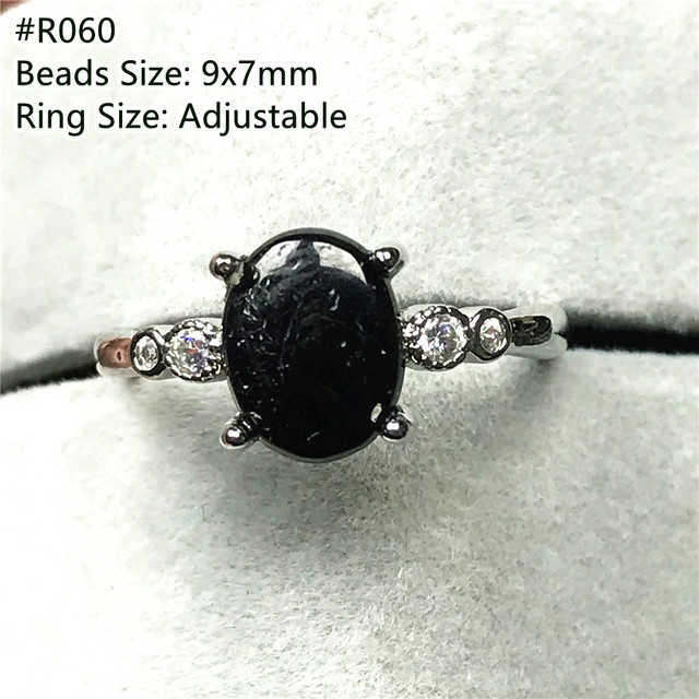 Pierścień biżuteryjny z naturalnym turmalinem kwarcowym dla kobiet i mężczyzn - eleganckie bogactwo i uzdrowienie - Wianko - 42