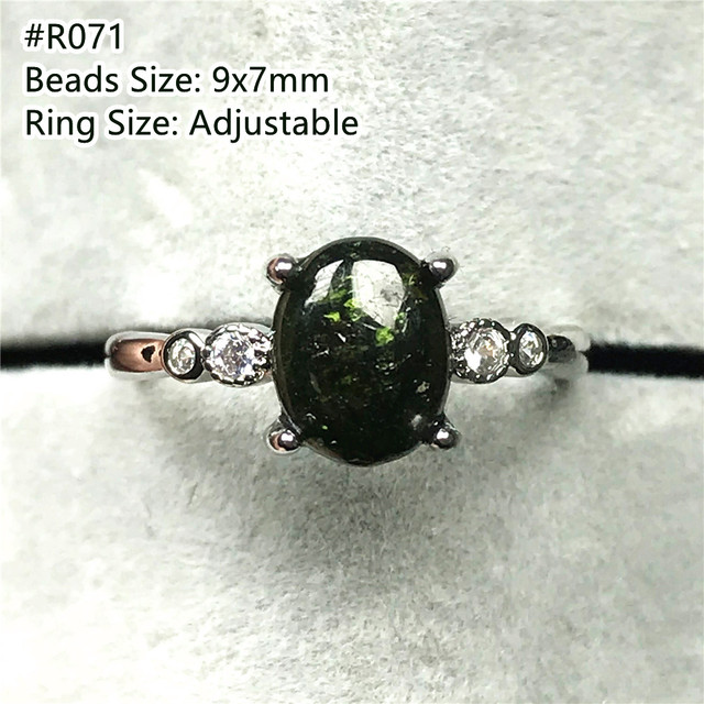 Pierścień biżuteryjny z naturalnym turmalinem kwarcowym dla kobiet i mężczyzn - eleganckie bogactwo i uzdrowienie - Wianko - 30