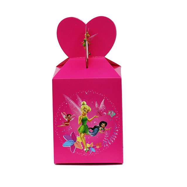 6 pudełeczek cukierków Tinkerbell Theme na prezent Baby Shower urodzinowe dzwoneczek - Wianko - 2