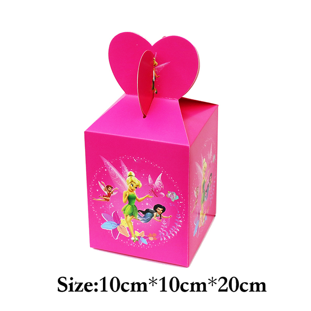 6 pudełeczek cukierków Tinkerbell Theme na prezent Baby Shower urodzinowe dzwoneczek - Wianko - 1