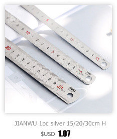 Linijki proste akrylowe przezroczyste 2 szt. JIANWU 15/18/20cm - narzędzie pomiarowe do szkoły i biura - Wianko - 5