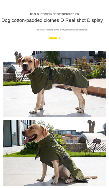 Płaszcz zimowy dla psa - średni, duży, bawełniany, wodoodporny, odblaskowy - Wianko - 10