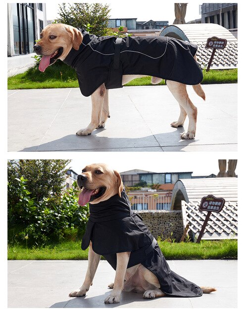 Płaszcz zimowy dla psa - średni, duży, bawełniany, wodoodporny, odblaskowy - Wianko - 11
